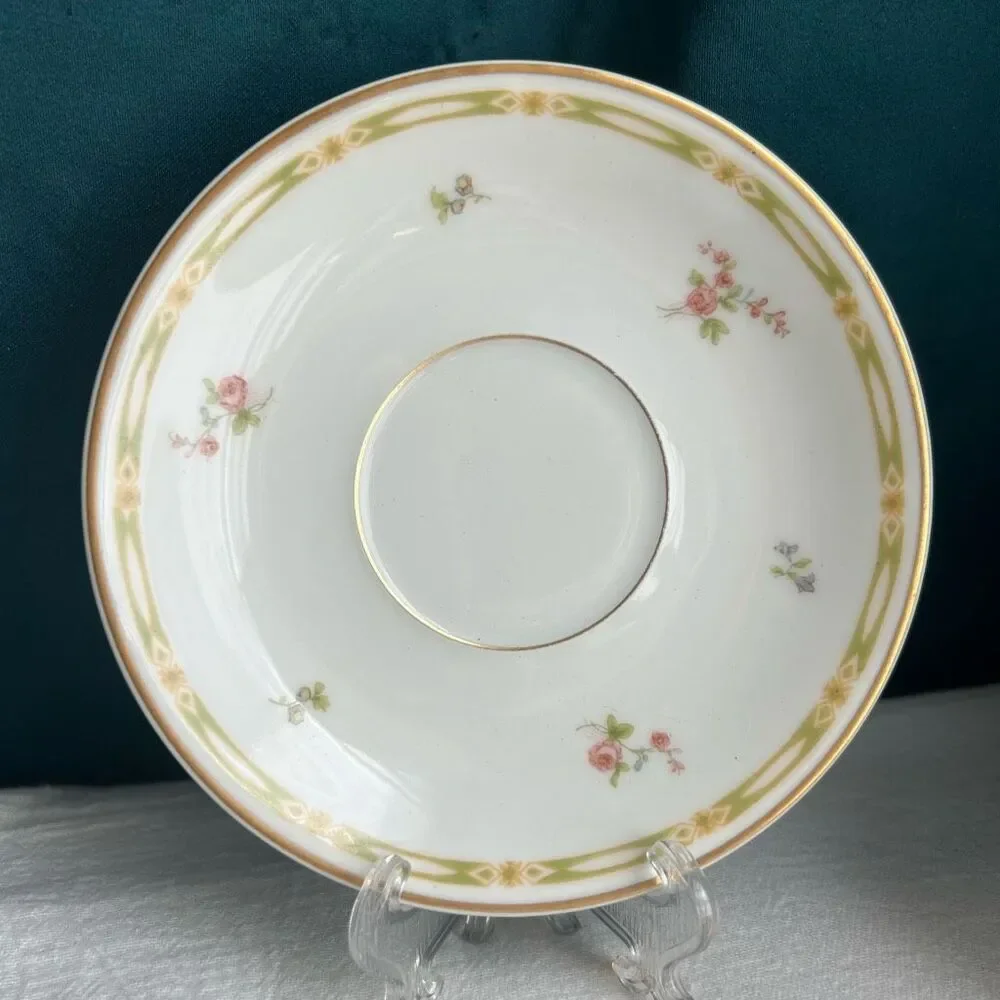 Theodore Haviland Limoges France Rose Saucers London Crookery Co. set of 8
